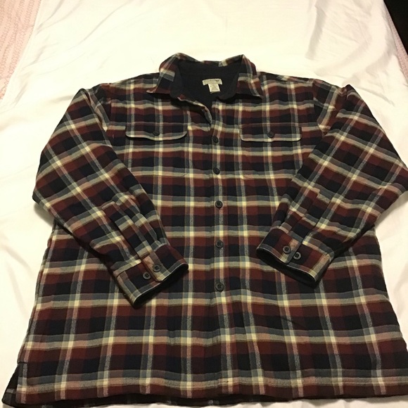 L.L. Bean fleece Lined Flannel Teddy Flannel - Picture 7 of 8